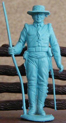 Fort Apache 54mm 1960s 1970s Marx 7th Cavalry Soldier w/Sword Overhead 