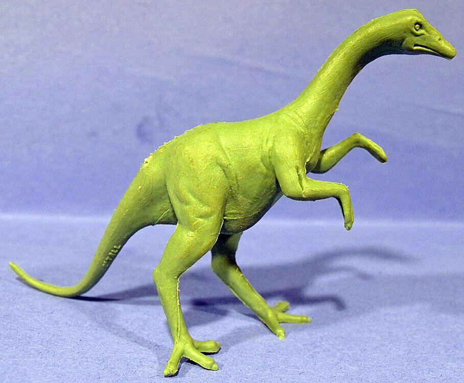 Red Plastic Struthiomimus   MPC  Prehistoric  Dinosaur